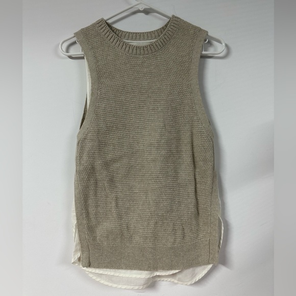 Brochu Walker Marrow Sweater Vest S Cream Linen Under Layer...